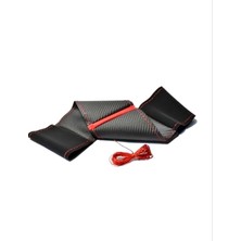 Gürler Oto Kılıf ve Aksesuar Vw Golf 7 Dikmeli Direksiyon Kılıfı Carbon Alkantara Kırmızı