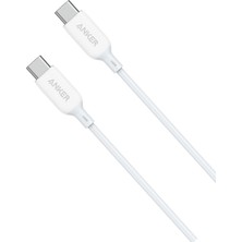 Anker PowerLine III Usb-C To Usb-C 1.8m Şarj/data Kablosu - Beyaz - 100W Güç Destekli - A8856 (Anker Türkiye Garantili)