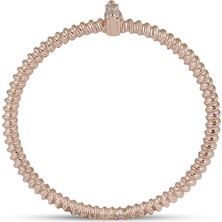 Diamine Altın Rose Renk Minimal Pırlanta 0,02 Karat Yüzük