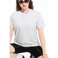 Blah Oversize Fit Pamuklu Kısa Kollu Basic Uniseks Kadın Erkek Tişört