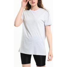 Blah Oversize Fit Pamuklu Kısa Kollu Basic Uniseks Kadın Erkek Tişört