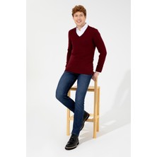 U.S. Polo Assn. Erkek Bordo Triko Kazak 50256658-VR014
