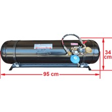 7A Mühendislik Karavan Lpg Tankı Yatay 41 Litre Tak Kullan Hazır Set