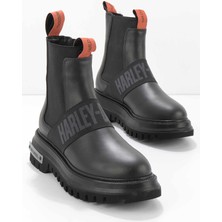 Harley Davidson Black Leather Kadın Bot & Bootie HD0777056303