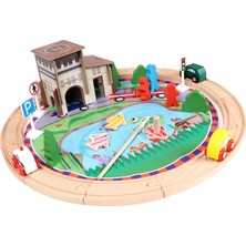 Demiryolu Pist Oyuncak Playset City Bulmaca Oyuncak Doğum Günü Hediyeleri Için Temalı 3+