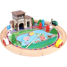 Demiryolu Pist Oyuncak Playset City Bulmaca Oyuncak Doğum Günü Hediyeleri Için Temalı 3+