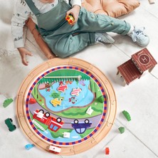 Demiryolu Pist Oyuncak Playset City Bulmaca Oyuncak Doğum Günü Hediyeleri Için Temalı 3+