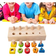 Montessori Oyuncak Bükülme Vidaları Ahşap Fındık ve Cıvatalar Kitleri Için Sturdy Dayanıklı