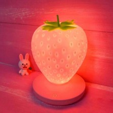 SLD Yaratıcı Masa Lambaları Çilek Tarzı + USB Şarj Edilebilir + Dokunmatik Anahtarı LED Dim Gece Lambaları Çocuklar Başucu Işık Pun Besleme Lambası | LED Masa Lambaları (Yurt Dışından)