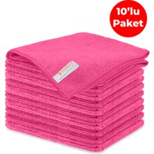 Mulpex Mikrofiber Genel Temizlik Bezi Pembe 40X40 Cm. - 10 Adet