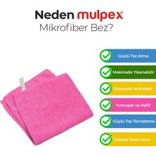 Mulpex Mikrofiber Genel Temizlik Bezi Pembe 40X40 Cm. - 10 Adet