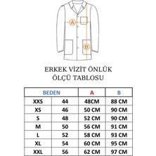 Minart Medikal Erkek Klasik Yaka Doktor Önlüğü,Öğretmen,Eczacı,Laboratuvar Önlüğü