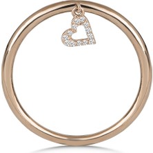 Diamine Altın Rose Renk Minimal Pırlanta 0,40 Karat Yüzük