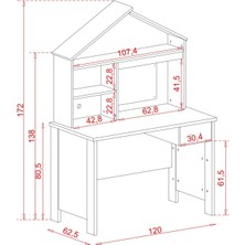 Meltem Smart Cozy Gri Çocuk Odası Çalışma Masası