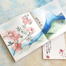 Poli Art Design Kare 15×15 cm Eskiz Defteri Suluboya ve Grafik Için Watercolor Classic Sketchbook