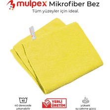 Mulpex Mikrofiber Genel Temizlik Bezi Sarı 40 x 40 cm 5'li