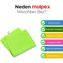 Mulpex Mikrofiber Genel Temizlik Bezi Yeşil 40 x 40 cm 5'li