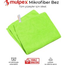 Mulpex Mikrofiber Genel Temizlik Bezi Yeşil 40 x 40 cm 5'li