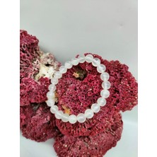 Doğal Taş Delisi Selenit Doğal Taş Bileklik (Sertifikalı) (8mm)