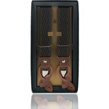 Kravatkolik Deri Bağlantılı Düğme Delikli Jakarlı Yeşil Pantolon Askısı PAN105