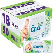 Önlem Islak Havlu Mendil 90 Yaprak Botanika Özlü (18'li Set) Plastik Kapaklı 1620 Yaprak