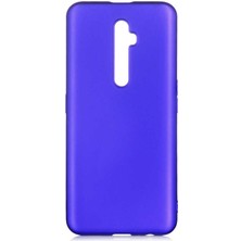 Oppo Reno 2z Kılıf Silikon Yumuşak Dokulu Premium- Saks Mavi