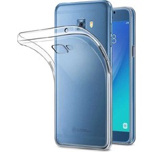 Galaxy C7 Kılıf Şeffaf Silikon Lüx