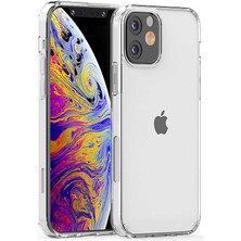 Nevarium Apple iPhone 12 Kılıf Şeffaf Sert Tpu Silikon