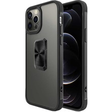 Nevarium Apple iPhone 12 Pro Max Kılıf Yüzüklü V-Bax Kapak