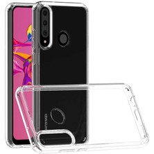 Nevarium Huawei Y6P Kılıf Şeffaf Sert Tpu Silikon