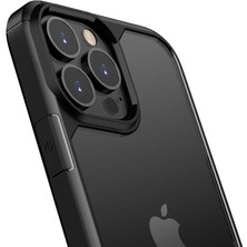 Nevarium Apple iPhone 12 Pro Max Kılıf Arkası Şeffaf Roll Kapak - Siyah