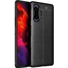 Eng Aksesuar Xiaomi Redmi K40 Gaming Kılıf Kamera Korumalı Dikiş Desenli Darbe Emici Deri Görünüm Silikon Kapak