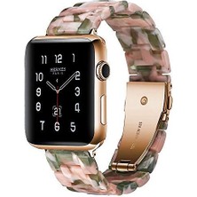 Cool Cold  Apple Watch  38MM 40MM 41MM Uyumlu Reçine Zarif Şık Tasarım Kordon Ayarlanabilir Pimli Watchband