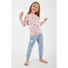 RolyPoly Rainbow Pembe Kız Çocuk Uzun Kol Pijama Takım