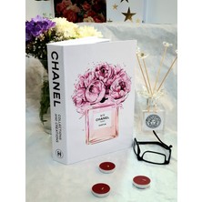 Lovely Book & Book Dekoratif Kutu Pembe Chanel Şişe Kitap Kutusu