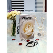 Lovely Book & Book Dekoratif Kitap Kutu Chanel Beyaz Gül Kitap Kutusu