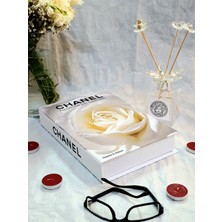 Lovely Book & Book Dekoratif Kitap Kutu Chanel Beyaz Gül Kitap Kutusu