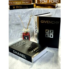 Lovely Book & Book 2'li Dekoratif Kitap Kutu Set Givenchy& Chanel Siyah&gümüş Dekoratif Kutu