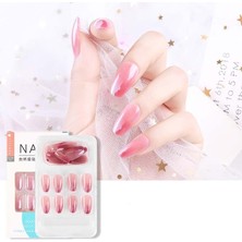 ZHKJ Shop  5 Adet Takma Tırnak - Açık Pembe  (Yurt Dışından)