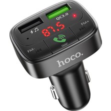 Hoco E59 Dijital Göstergeli Kablosuz Araç Içi Fm Transmitter + USB Hızlı Şarj Aleti ALL-35366