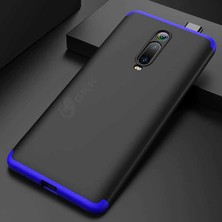 Nevarium Xiaomi Mi 9t Kılıf Kamera Korumalı Silikon- Siyah-Mavi