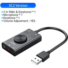 Orico USB 2.0 TRS / TRRS 3.5mm Ses Ayar Tekerlekli Jack Girişli Harici Ses Kartı Siyah