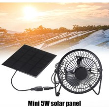 Sanlindou 5 W 4 Inç Mini Güneş Paneli Powered Ventilatör Fan Taşınabilir(Yurt Dışından)