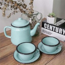 HaiTun Vintage Emaye Su Isıtıcısı Set Kahve Çay Potu Su Kupası Mutfak Çay Su Isıtıcısı Su Isıtıcısı Için Su Isıtıcısı Su Isıtıcısı Emaye Takım Elbise Su Isıtıcılar | Su Isıtıcılar