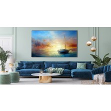 Bestablo Yağlı Boya Görünümlü Yelkenli Kanvas Tablo