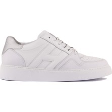 Sail Laker's Sail Lakers - Beyaz Deri Bağcıklı Erkek Sneaker