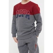U.S. Polo Assn. Lisanslı Bordo Erkek Çocuk Eşofman Takım