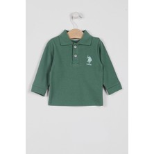 U.S. Polo Assn. U.s. Polo Assn Lisanslı Classic Yeşil Erkek Bebek Uzun Kol Yakalı Sweatshirt