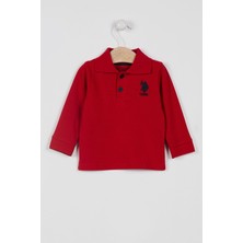 U.S. Polo Assn. U.s. Polo Assn Lisanslı Classic Kırmızı Erkek Bebek Uzun Kol Yakalı Sweatshirt