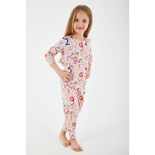 RolyPoly Numbers Pembe Kız Çocuk Uzun Kol Pijama Takım